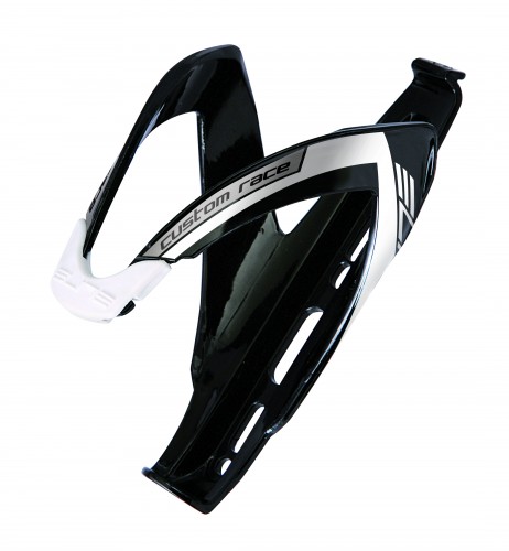 Elite Custom Race Fahrrad Flaschenhalter schwarz/weiß glanz 