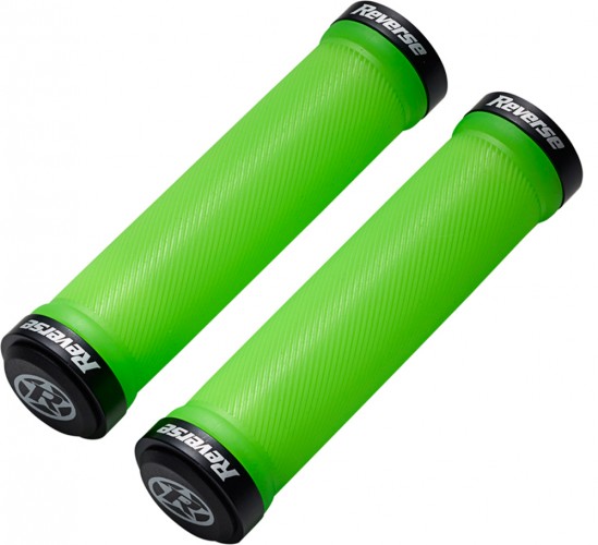 Reverse Grip Spin Lock-On Fahrrad Schraubgriffe neon grün/schwarz 