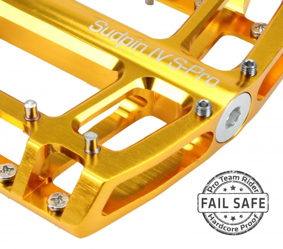 NC-17 Sudpin IV S-Pro CNC Alu Fahrrad Plattform Pedal gold 