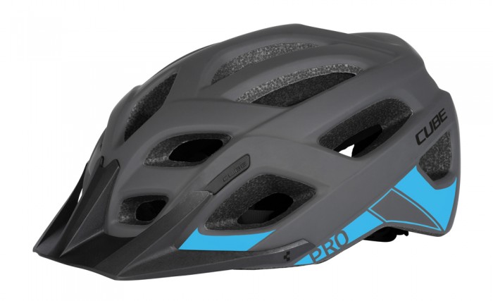 Cube Pro Fahrrad Helm grau/blau 2020 