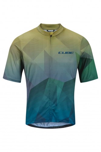 Cube Cmpt Mountain Fahrrad Trikot kurz grün/blau 2026 