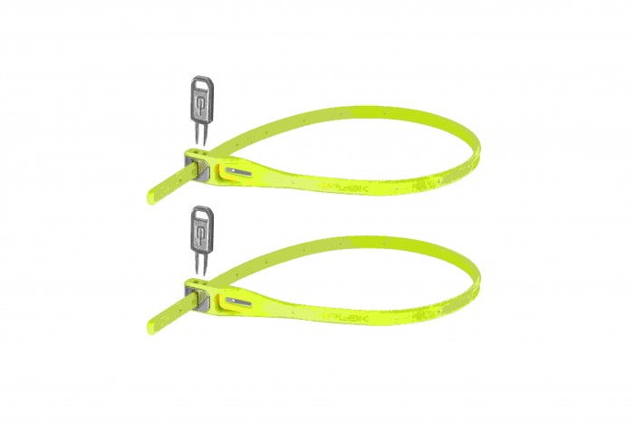Hiplok Z Lok Twin Pack 2er Set 40cm Fahrrad Kabelbinderschloss gelb 