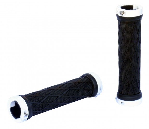 NC-17 S-Pro Lock On Take Control II Fahrrad Schraubgriffe schwarz/weiss 