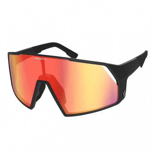 Scott Pro Shield Wechselscheiben Fahrrad Brille schwarz/rot chrome 