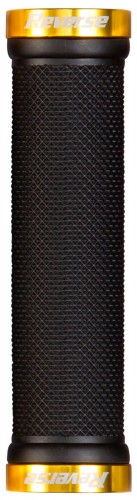 Reverse Grip Lock-On Fahrrad Schraubgriffe schwarz/gold 
