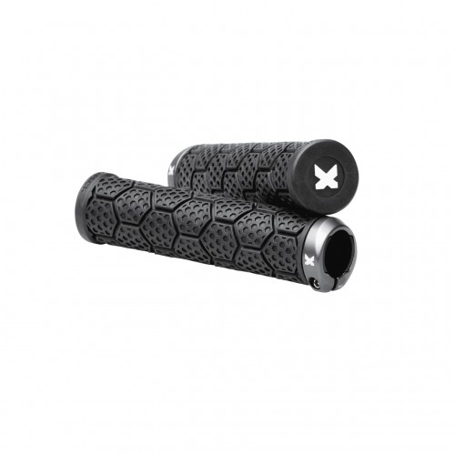 Sixpack D-Trix AL Lock-On Fahrrad Schraubgriffe schwarz/titanfarben 