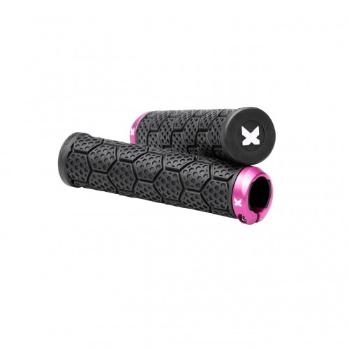 Sixpack D-Trix AL Lock-On Fahrrad Schraubgriffe schwarz/pink 