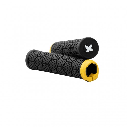 Sixpack D-Trix PA Lock-On Fahrrad Schraubgriffe schwarz/gelb 
