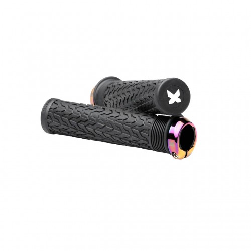Sixpack S-Trix AL Lock-On Fahrrad Schraubgriffe schwarz/oilslick 
