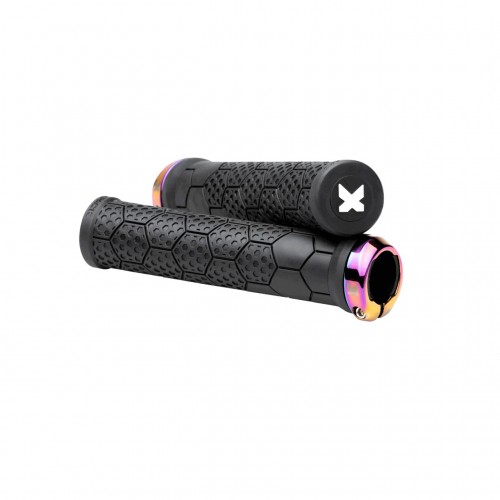Sixpack Z-Trix AL Lock-On Fahrrad Schraubgriffe schwarz/oilslick 