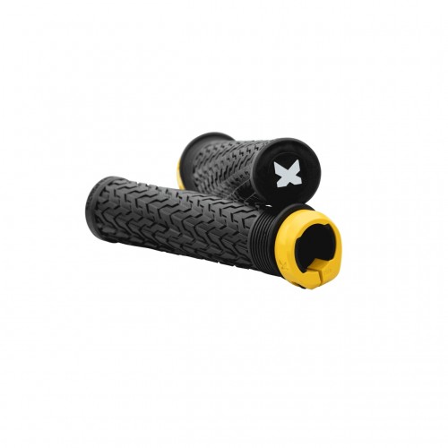 Sixpack S-Trix PA Lock-On Fahrrad Schraubgriffe schwarz/gelb 