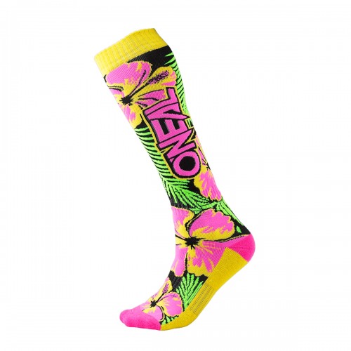 O'neal Pro MX Socken Island pink/grün/gelb Einheitsgröße 2024 Oneal 