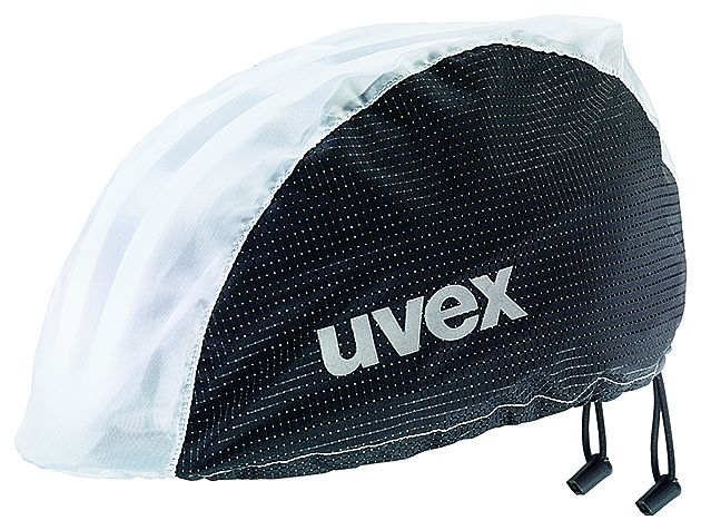 Uvex Raincap Bike Fahrrad Helm Regenhülle Überzug schwarz/weiß 