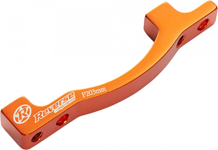 Reverse Scheibenbremsen Adapter PM-PM von 160 auf 203mm orange 