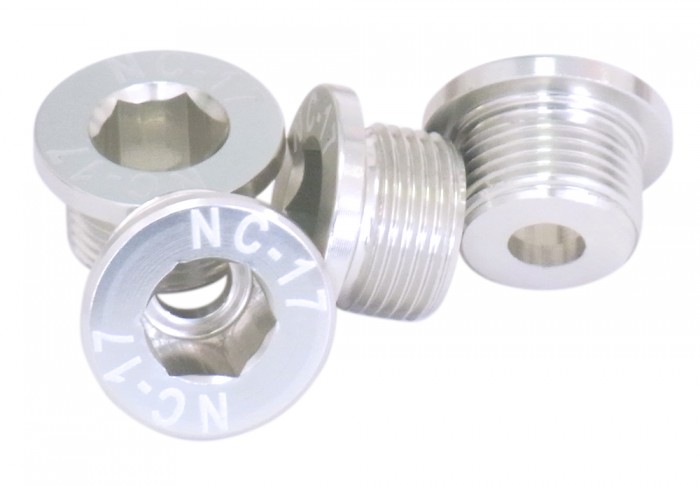 NC-17 Kettenblattschraube 4 Loch M10 für Sram silber 