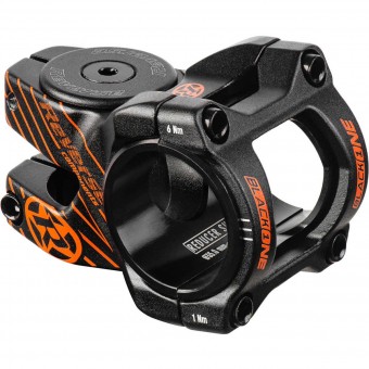 Reverse Black-One D-2 MTB Fahrrad Vorbau 31.8mm / 35mm inkl. Top Cap, Schraube, Kralle schwarz/orange 