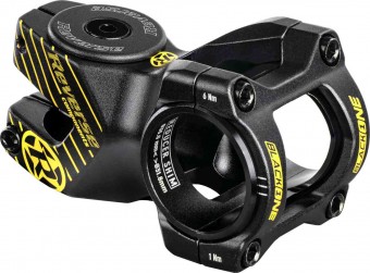 Reverse Vorbau Black One D-2 MTB Fahrrad Vorbau 31.8mm / 50mm schwarz/gelb 