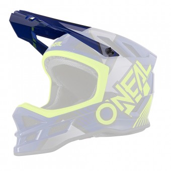 O'neal Blade Polyacrylite Delta Visor Helm Blende Schirm blau/gelb Oneal 