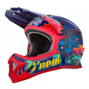 O'neal Sonus Rex Youth Kinder DH Fahrrad Helm rot/blau 2026 Oneal 