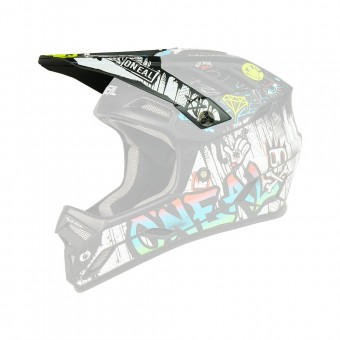 O'Neal Backflip Rancid Visor Helm Blende Schirm schwarz/weiß Oneal 