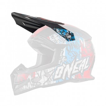 O'neal Spare Visor 5 Series Helm Visier Vandal blau/rot/weiß Oneal 