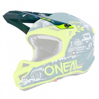 O'neal 5 Series Polyacrylite HR Visor Helm Blende Schirm blau/gelb Oneal 