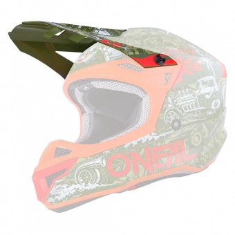O'neal 5 Series Polyacrylite HR Visor Helm Blende Schirm grün/orange Oneal 