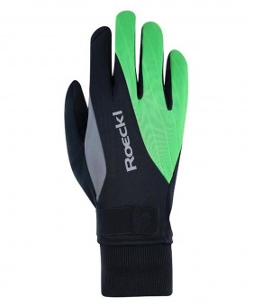 Roeckl Ravensburg 2 Winter Fahrrad Handschuhe lang schwarz/grün 2024 