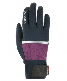 Roeckl Vorbach Winter Fahrrad Handschuhe lang schwarz/amaranth rot 2027 