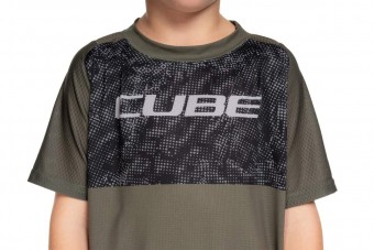 Cube Rookie TM Kinder Fahrrad Trikot kurz reed grün 2026 