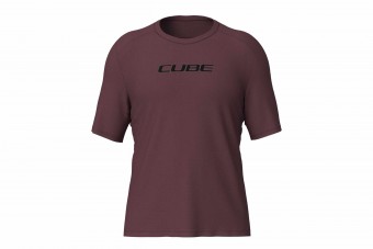 Cube Funktionsshirt Fahrrad Trikot kurz bordeaux rot 2026 XL (54/56)