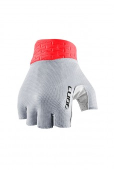 Cube Performance Fahrrad Handschuhe kurz grau/rot 2026 S (7)