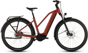 Cube Touring Hybrid Comfort SLX 800 28'' Trapeze E-Bike Trekking Pedelec chilli/chrome 2026 