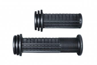 Natural Fit 19.0mm Kinder Fahrrad Griffe mit Prallschutz und Drehgriffschalter schwarz 