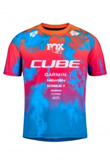 Cube Rookie X Actionteam Kinder Fahrrad Trikot kurz blau/pink 2026 S (110/116)