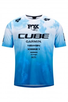 Cube X Actionteam Fahrrad Trikot kurz blau/weiß 2026 M (46/48)