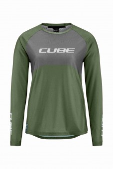 Cube Vertex TM Damen Fahrrad Trikot kurz olive grün/grau 2026 M (38)