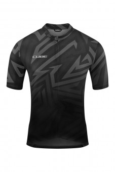 Cube ATX Cmpt Full Zip Fahrrad Trikot kurz schwarz/grau 2024 S (44/46)