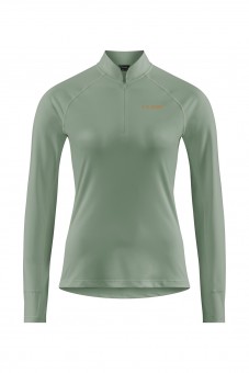 Cube Half Zip Damen Fahrrad Trikot lang grün 2026 