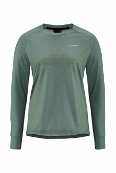 Cube ATX Damen Fahrrad Trikot lang grün 2026 