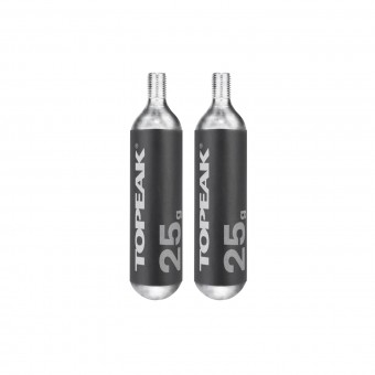 Topeak 25g CO2 Kartuschen mit Gewinde (2er Set) schwarz 