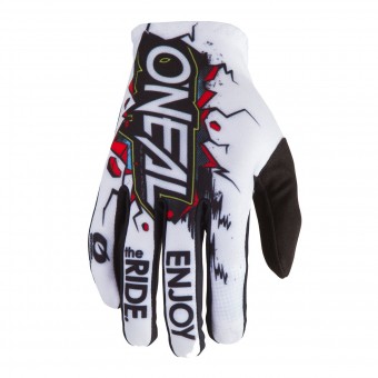 O'neal Matrix Villain Youth Kinder MX DH FR Handschuhe weiß/schwarz 2026 Oneal 