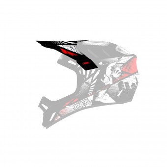 O'neal Backflip Boom Visor Helm Blende Schirm schwarz/weiß Oneal 