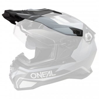O'Neal D Series Square Visor Helm Blende Schirm schwarz/grau Oneal 