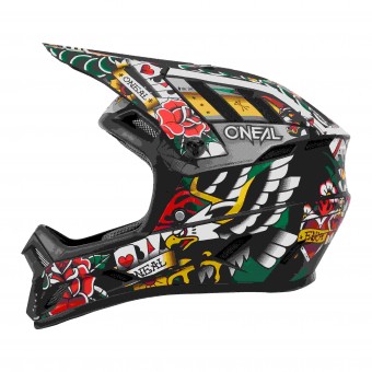 O'Neal Backflip Inked DH Fahrrad Helm schwarz/gelb/rot 2026 Oneal 