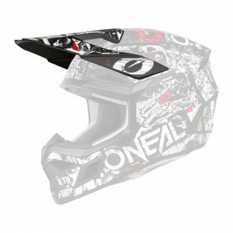 O'Neal 3 Series Attack Visor Helm Blende Schirm schwarz/weiß Oneal 