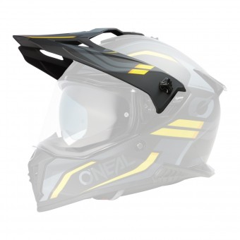 O'Neal A Series Spike Visor Helm Blende Schirm schwarz/grau/gelb Oneal 
