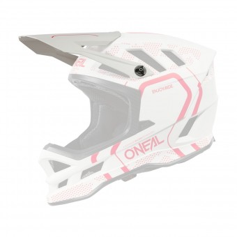 O'Neal Blade Polyacrylite Strike Visor Helm Blende Schirm weiß/rot Oneal 