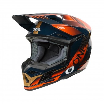ONeal 3SRS Haze Motocross Enduro MTB Helm blau/orange/goldfarben 2026 