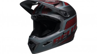Bell Transfer DH Fahrrad Helm matt grau/rot 2024 